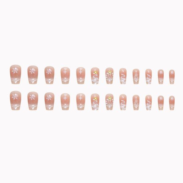 12 Sizes-24 Pcs Press On Nails MY009