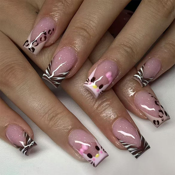 12 Sizes-24 Pcs Press On Nails C813
