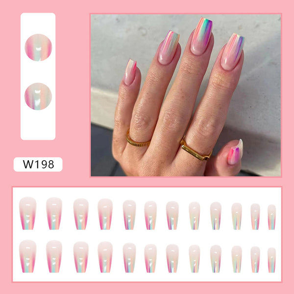 12 Sizes-24 Pcs Press On Nails W198