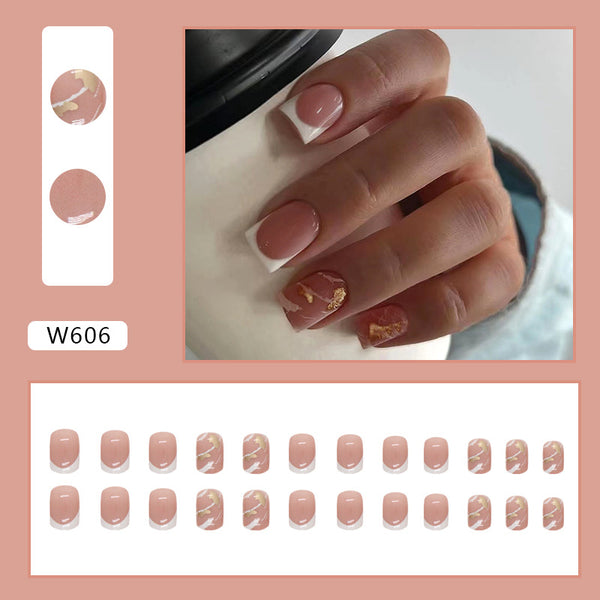 12 Sizes-24 Pcs Press On Nails W606