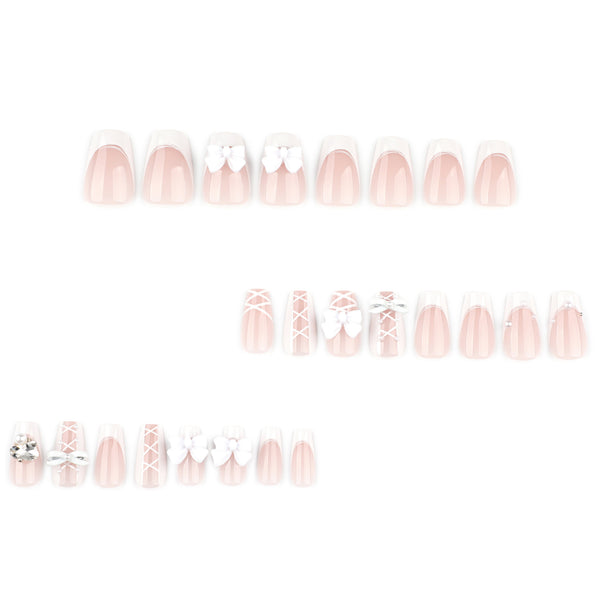 12 Sizes-24 Pcs Press On Nails JP4014