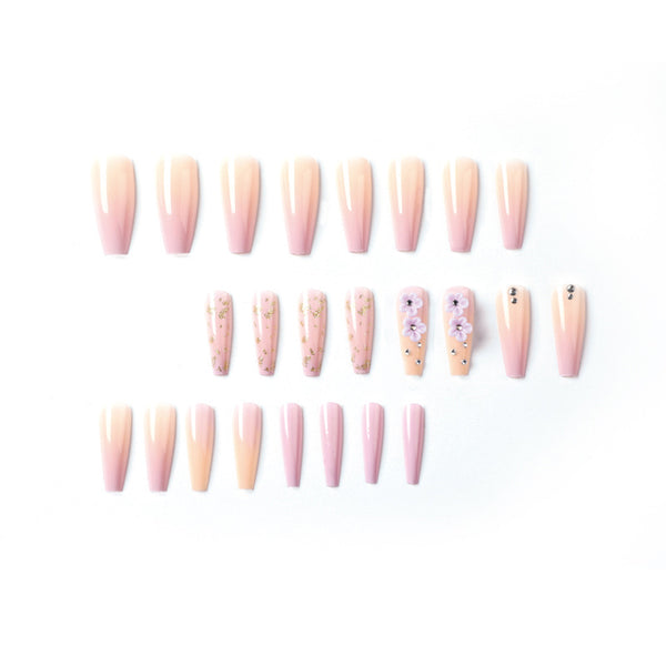 12 Sizes-24 Pcs Press On Nails JP1709