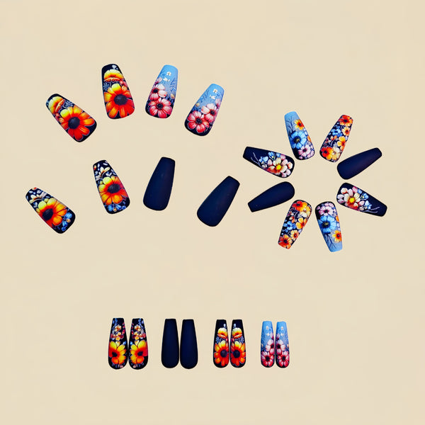 12 Sizes-24 Pcs Press On Nails Y804