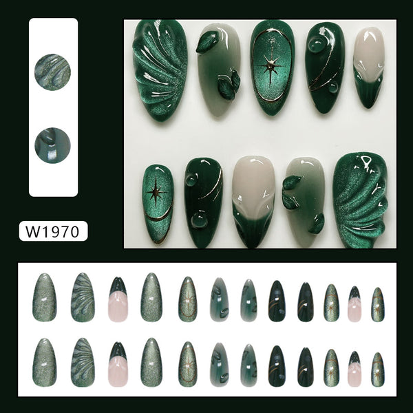 12 Sizes-24 Pcs Press On Nails W1970