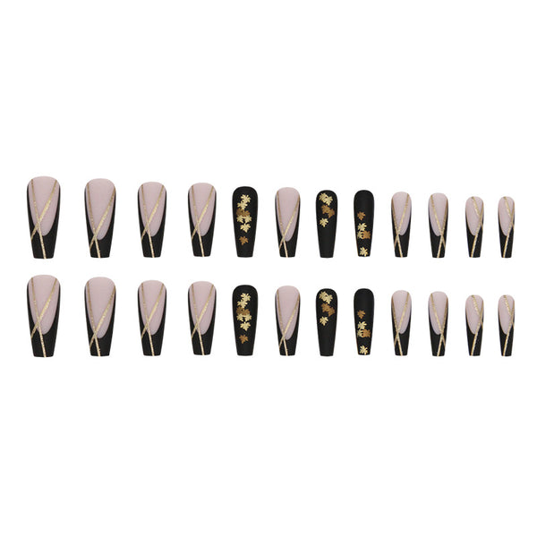 12 Sizes-24 Pcs Press On Nails W1372