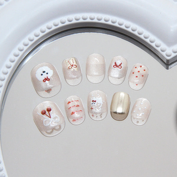 12 Sizes-24 Pcs Press On Nails K023