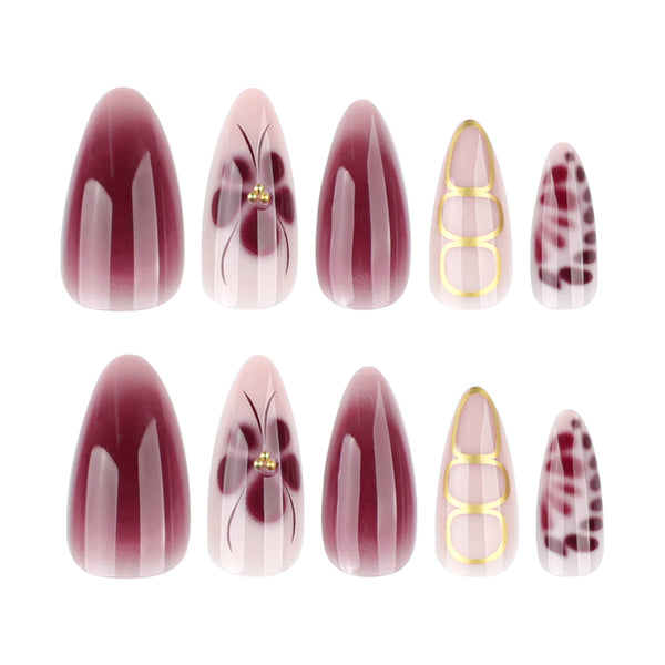12 Sizes-24 Pcs Press On Nails JP3777