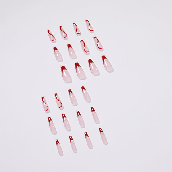 12 Sizes-24 Pcs Press On Nails JP1455
