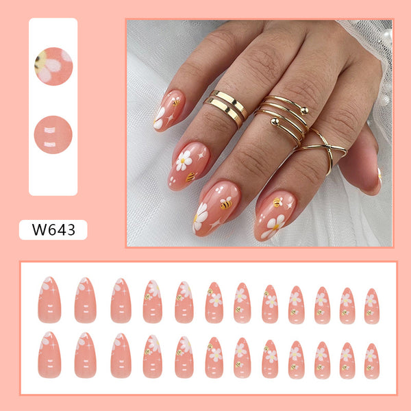 12 Sizes-24 Pcs Press On Nails W645