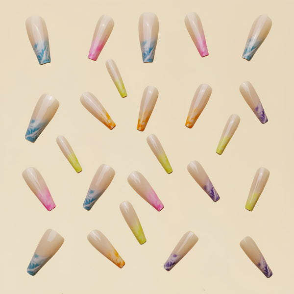 12 Sizes-24 Pcs Press On Nails Y089