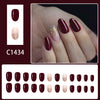 12 Sizes-24 Pcs Press On Nails C1434