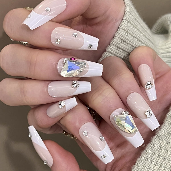12 Sizes-24 Pcs Press On Nails JP3015