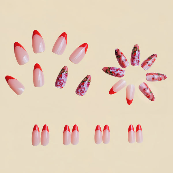 12 Sizes-24 Pcs Press On Nails Y218