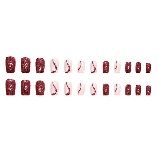 12 Sizes-24 Pcs Press On Nails Y053