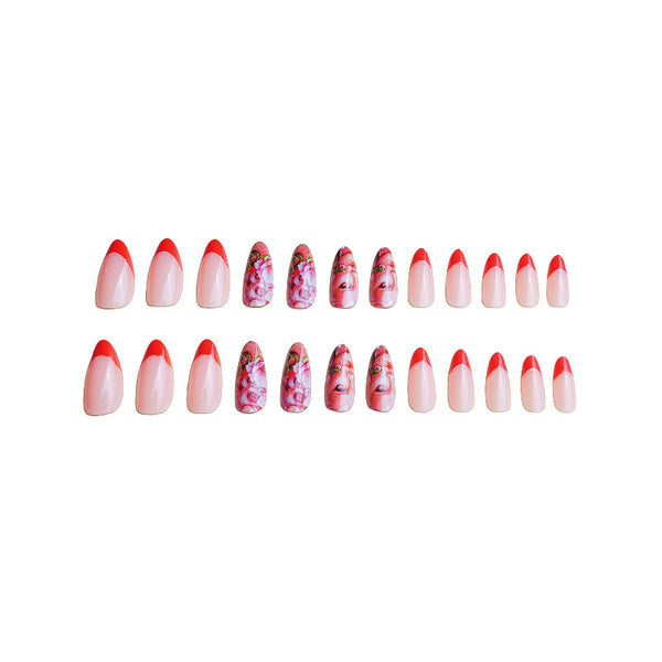 12 Sizes-24 Pcs Press On Nails Y218