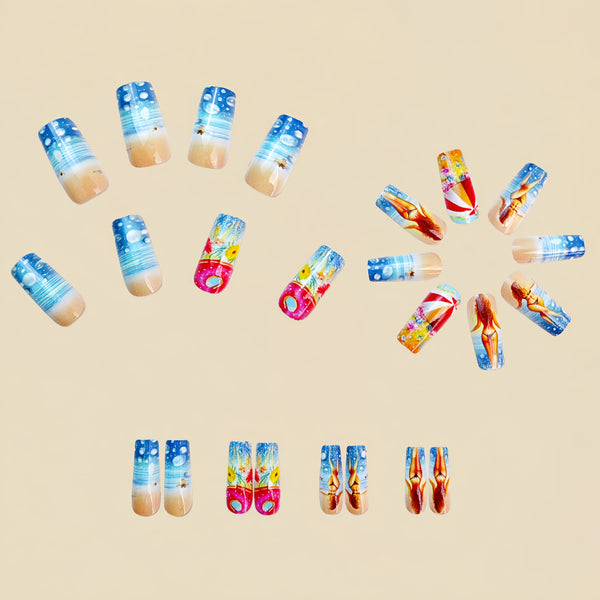12 Sizes-24 Pcs Press On Nails Y766