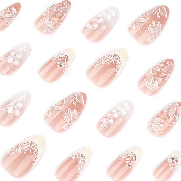 12 Sizes-24 Pcs Press On Nails JP4109