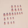 12 Sizes-24 Pcs Press On Nails Z857