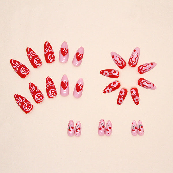 12 Sizes-24 Pcs Press On Nails W356