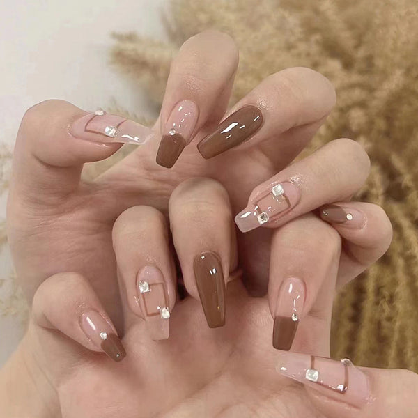 12 Sizes-24 Pcs Press On Nails Z556