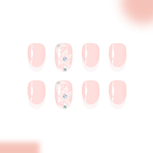 12 Sizes-24 Pcs Press On Nails C1035