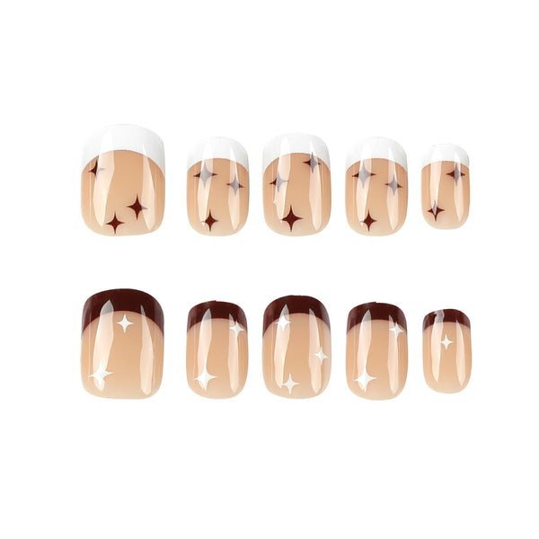 12 Sizes-24 Pcs Press On Nails JP2626