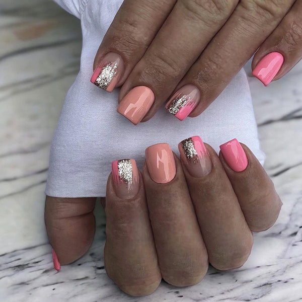 12 Sizes-24 Pcs Press On Nails W1407
