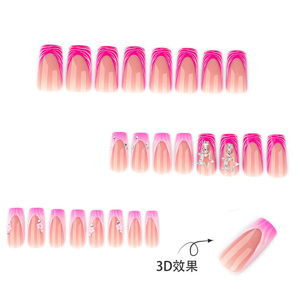 12 Sizes-24 Pcs Press On Nails JP4234