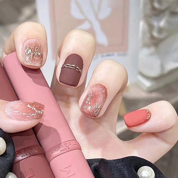 12 Sizes-24 Pcs Press On Nails R702