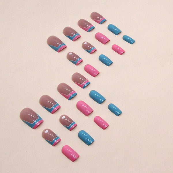12 Sizes-24 Pcs Press On Nails W1153