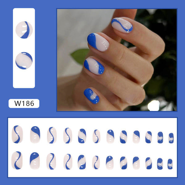 12 Sizes-24 Pcs Press On Nails W186