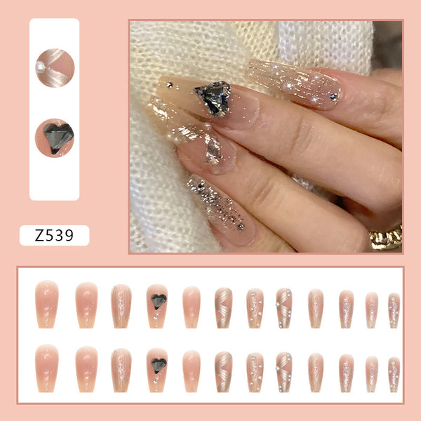 12 Sizes-24 Pcs Press On Nails Z539
