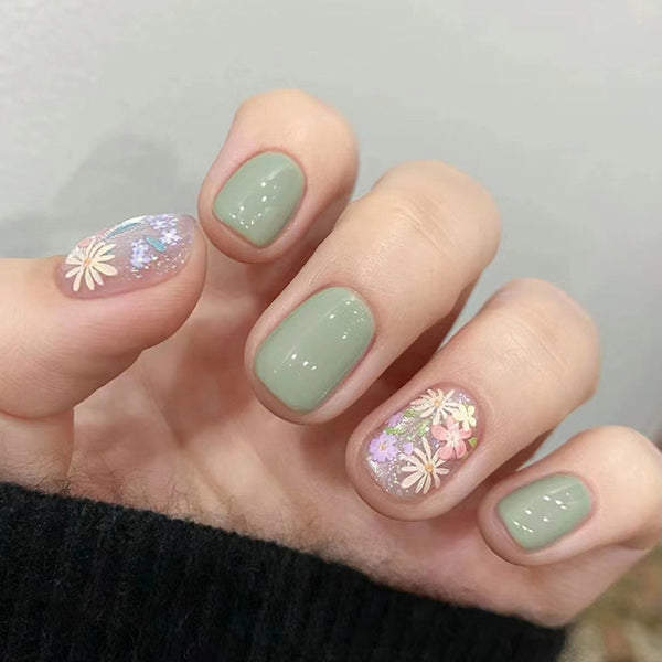12 Sizes-24 Pcs Press On Nails R848