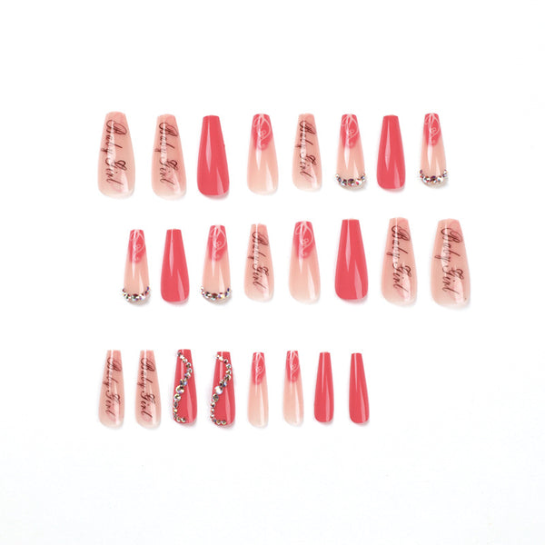 12 Sizes-24 Pcs Press On Nails JP1712