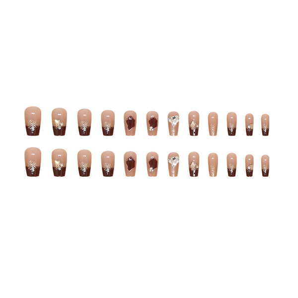 12 Sizes-24 Pcs Press On Nails Z837