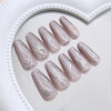 12 Sizes-24 Pcs Press On Nails W1963