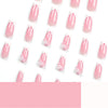 French Long Pink Square Press on Nails