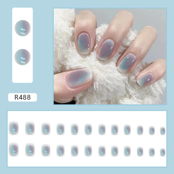 12 Sizes-24 Pcs Press On Nails R481