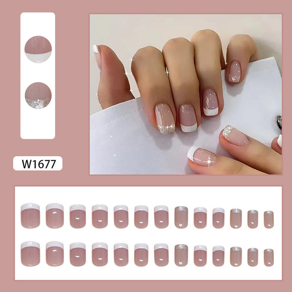12 Sizes-24 Pcs Press On Nails W1677