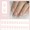 12 Sizes-24 Pcs Press On Nails C1041