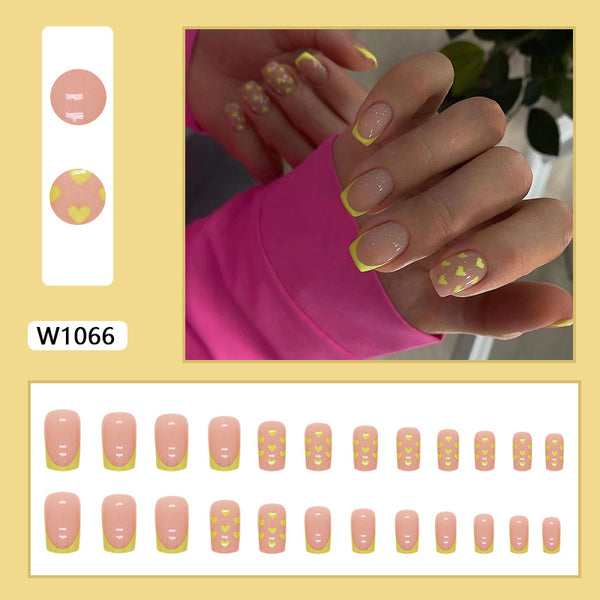 12 Sizes-24 Pcs Press On Nails W1066