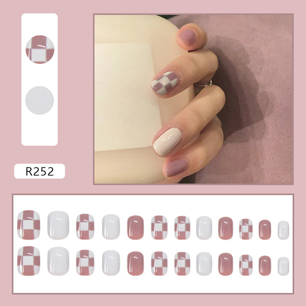12 Sizes-24 Pcs Press On Nails R241