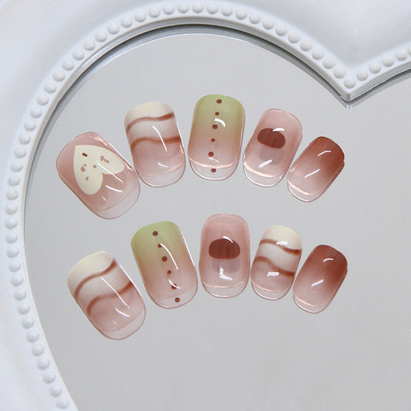 12 Sizes-24 Pcs Press On Nails R972