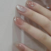 Almond Medium Oval Pink Press on Nails