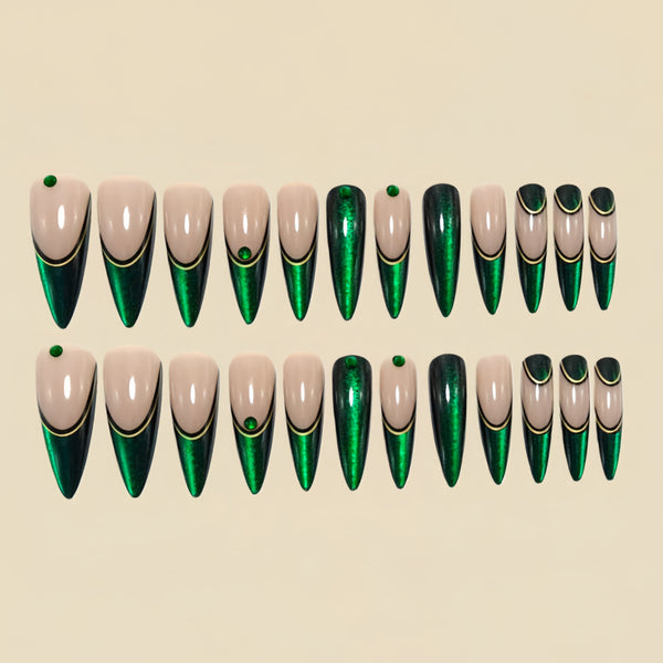 12 Sizes-24 Pcs Press On Nails Y1816