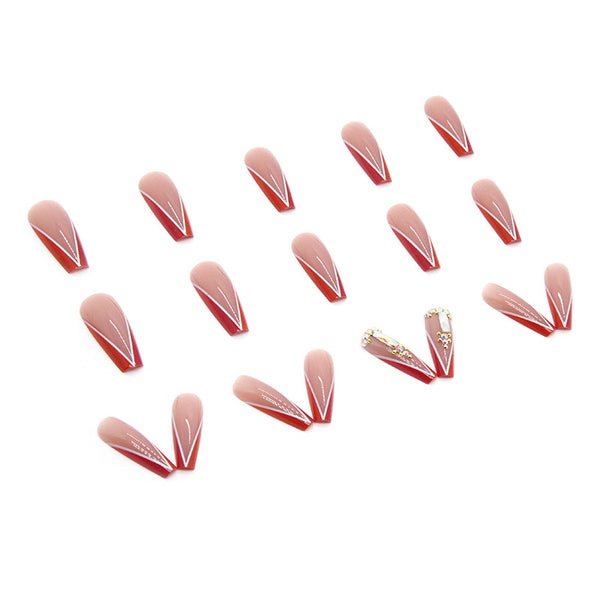 12 Sizes-24 Pcs Press On Nails Z367