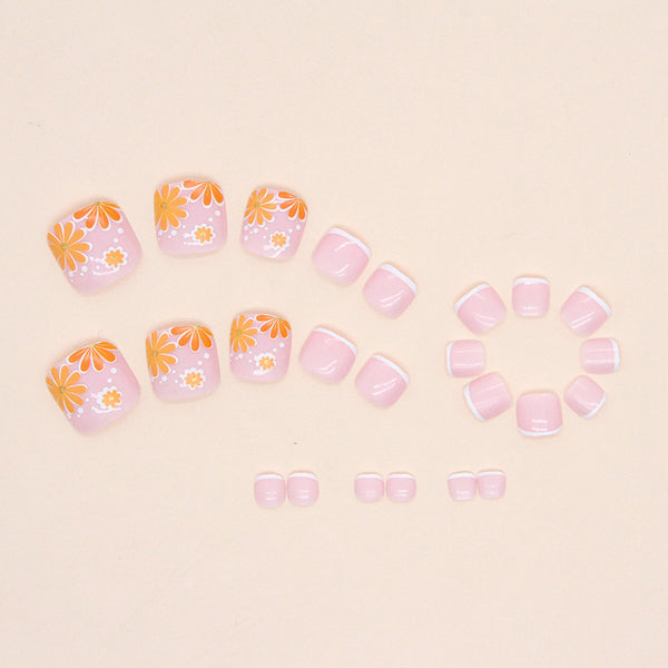 12 Sizes-24 Pcs Press On Nails F081