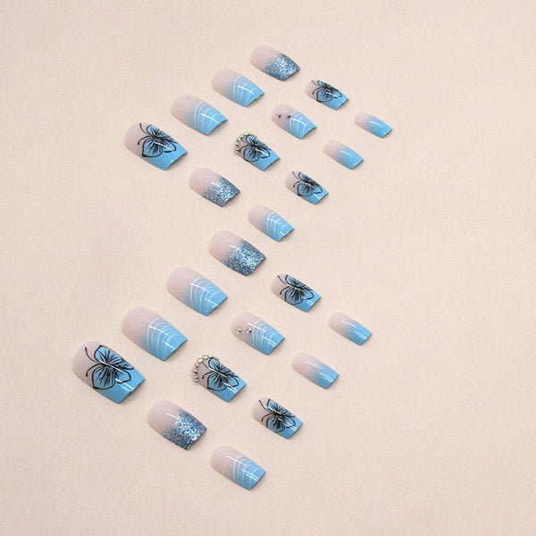 12 Sizes-24 Pcs Press On Nails Z756
