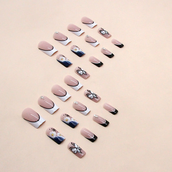 12 Sizes-24 Pcs Press On Nails Z736