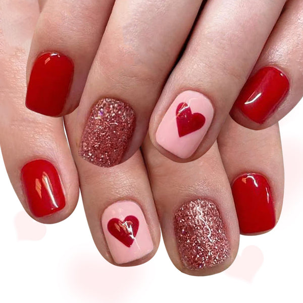 12 Sizes-24 Pcs Press On Nails C1474